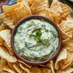 Dairy-Free Spinach and Artichoke Dip with Gluten-Free Chips