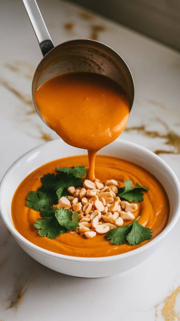 Spicy Thai Peanut Pumpkin Soup