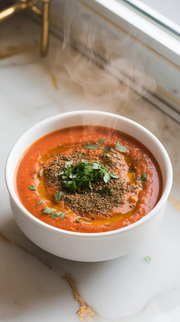 Za’atar Chickpea Tomato Soup