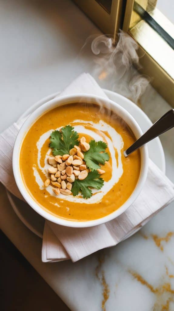 Spicy Thai Peanut Pumpkin Soup