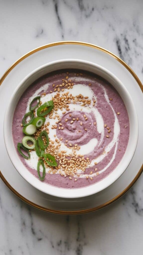 Purple Sweet Potato & Ginger Soup