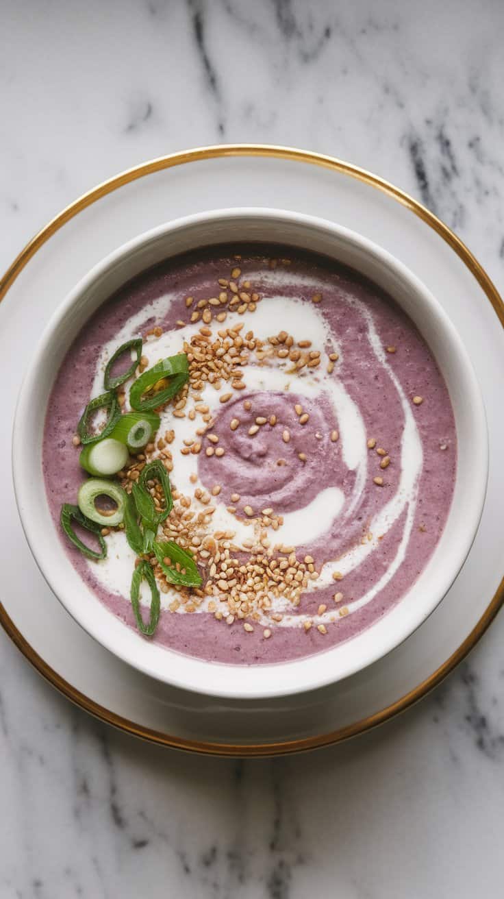 Purple Sweet Potato & Ginger Soup