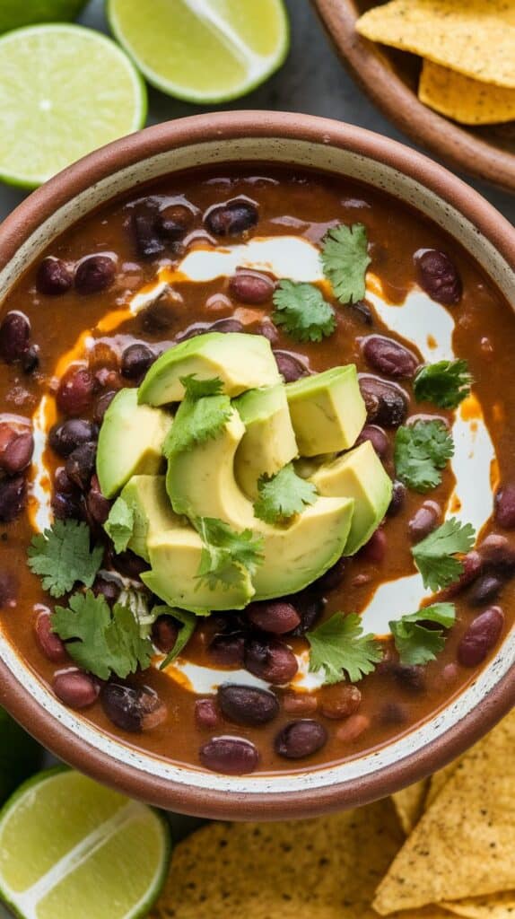 Smoky Black Bean & Plantain Soup