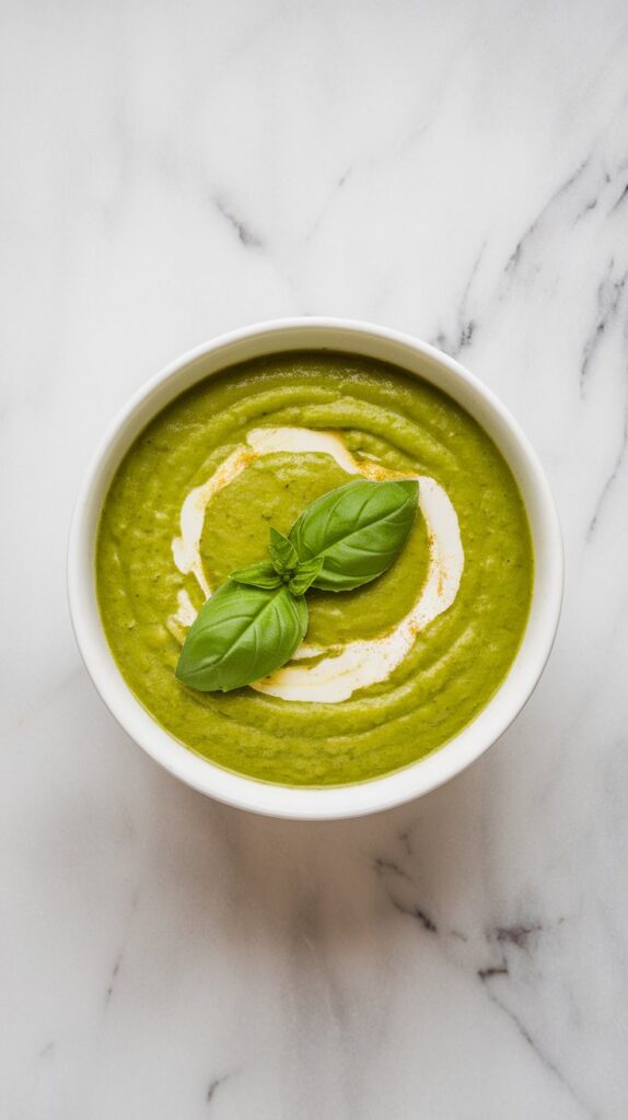 Green Pea & Basil Soup