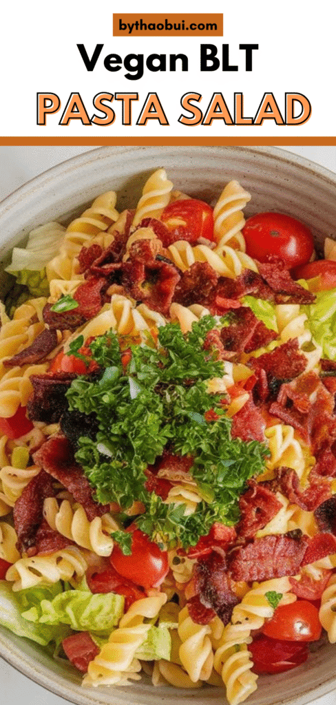 Struggling to find a pasta salad that’s dairy free but still full of flavor? This vegan blt pasta salad is smoky, creamy, and satisfying with every bite—perfect for everything from bbq pasta sides to aip pasta salad swaps. Save this one now so you’ve always got a tasty vegan pasta salad recipe cold or warm! 🥗