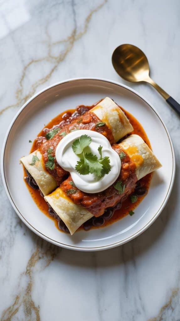Black Bean Zucchini Enchiladas