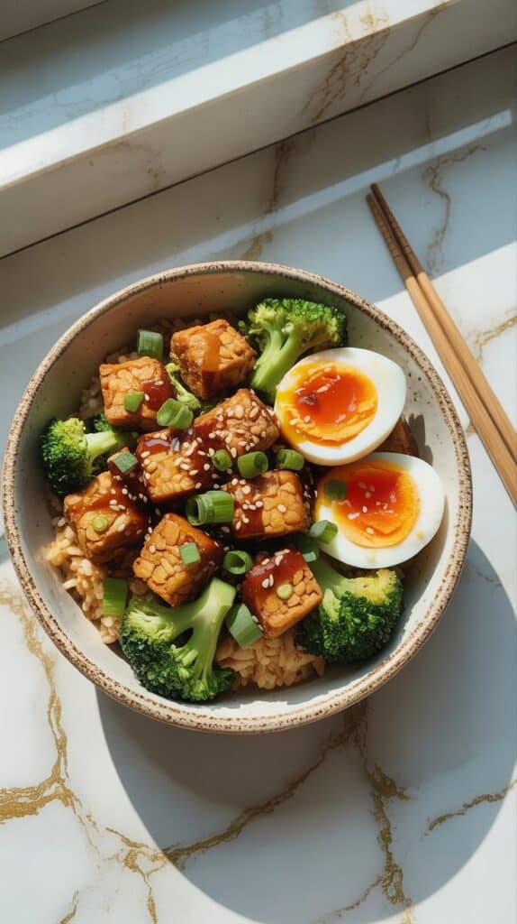 Chili Crunch Tempeh & Broccoli Rice Bowl