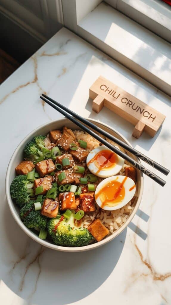 Chili Crunch Tempeh & Broccoli Rice Bowl