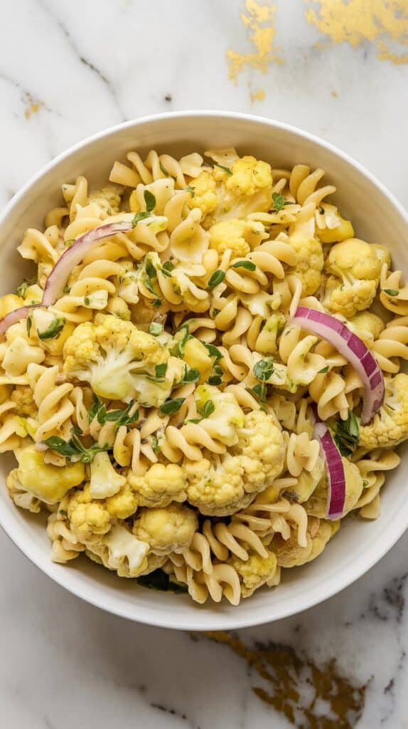 Curried Cauliflower Pasta Salad