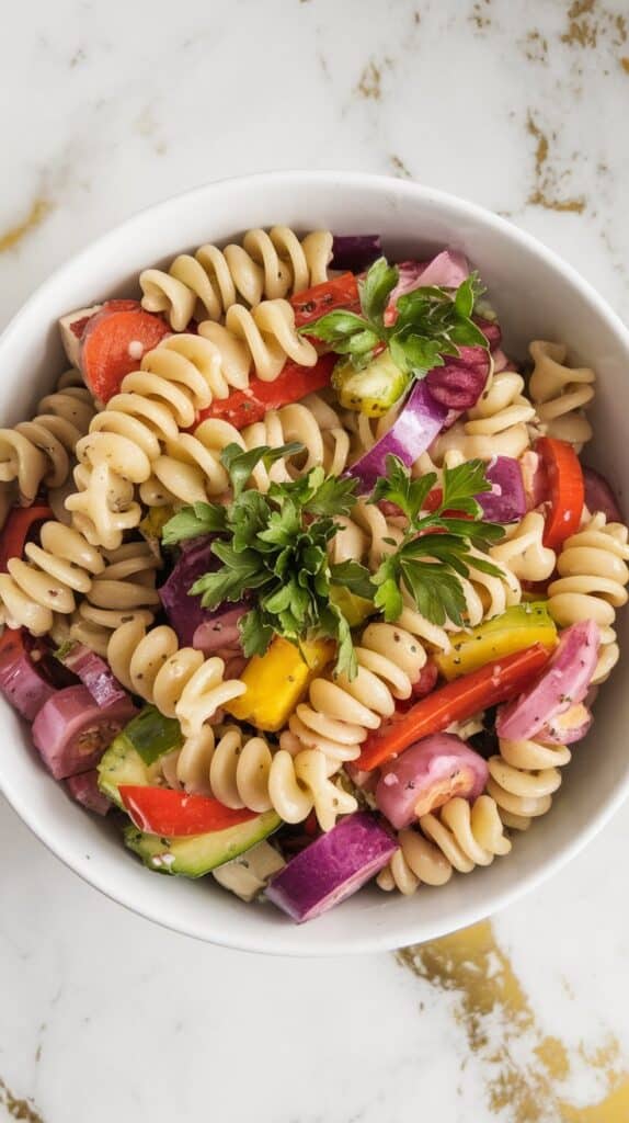 Rainbow Veggie Pasta Salad
