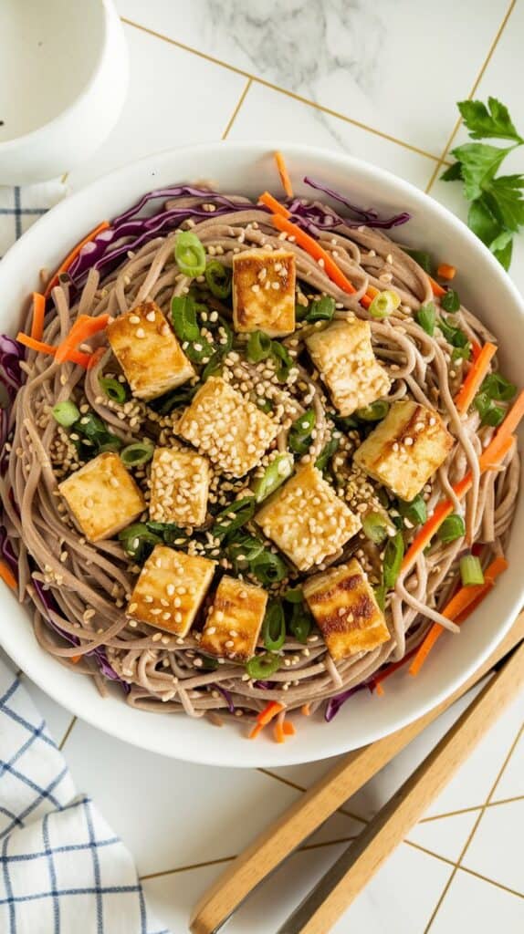 Tofu & Sesame Soba Salad