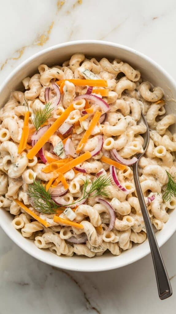Creamy Dill Pickle Pasta Salad