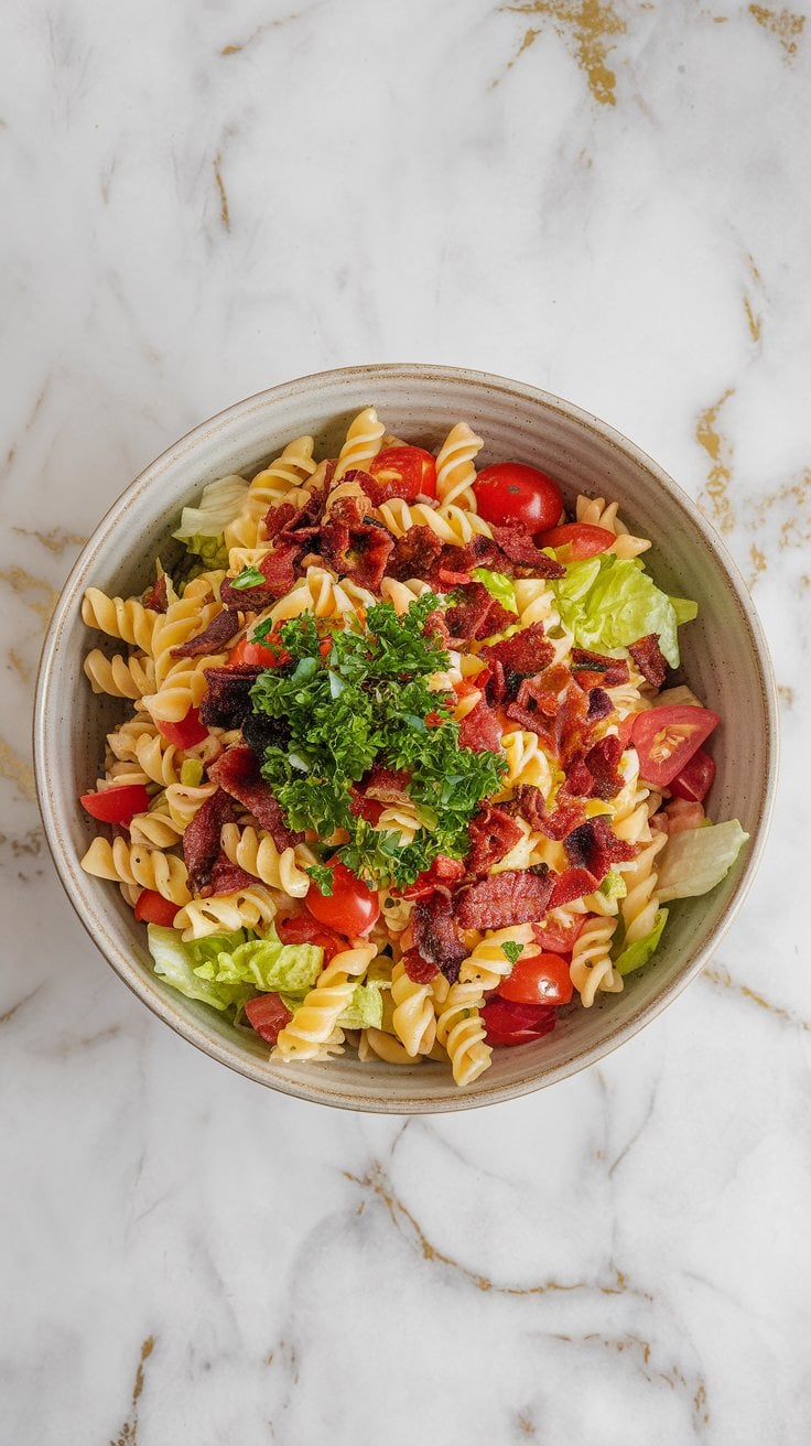 Vegan BLT Pasta Salad