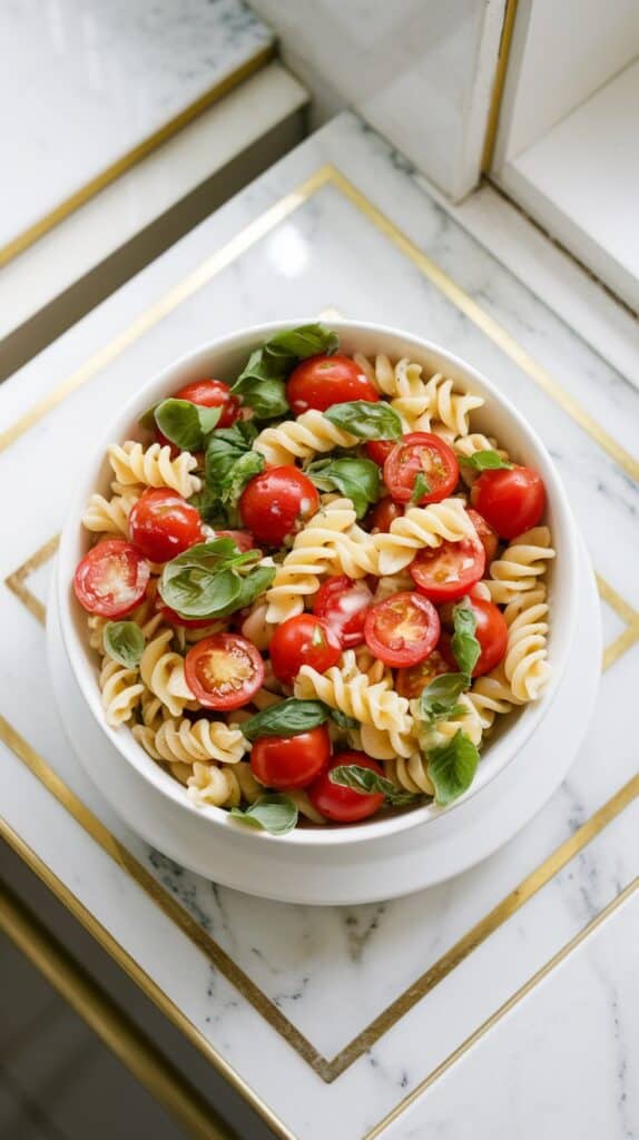 Caprese-Style Vegan Pasta Salad