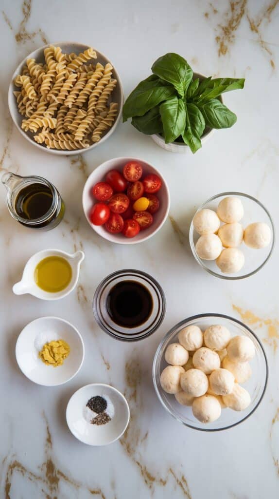 Caprese-Style Vegan Pasta Salad