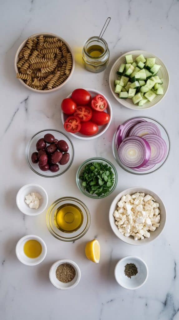 Mediterranean Lentil Pasta Salad