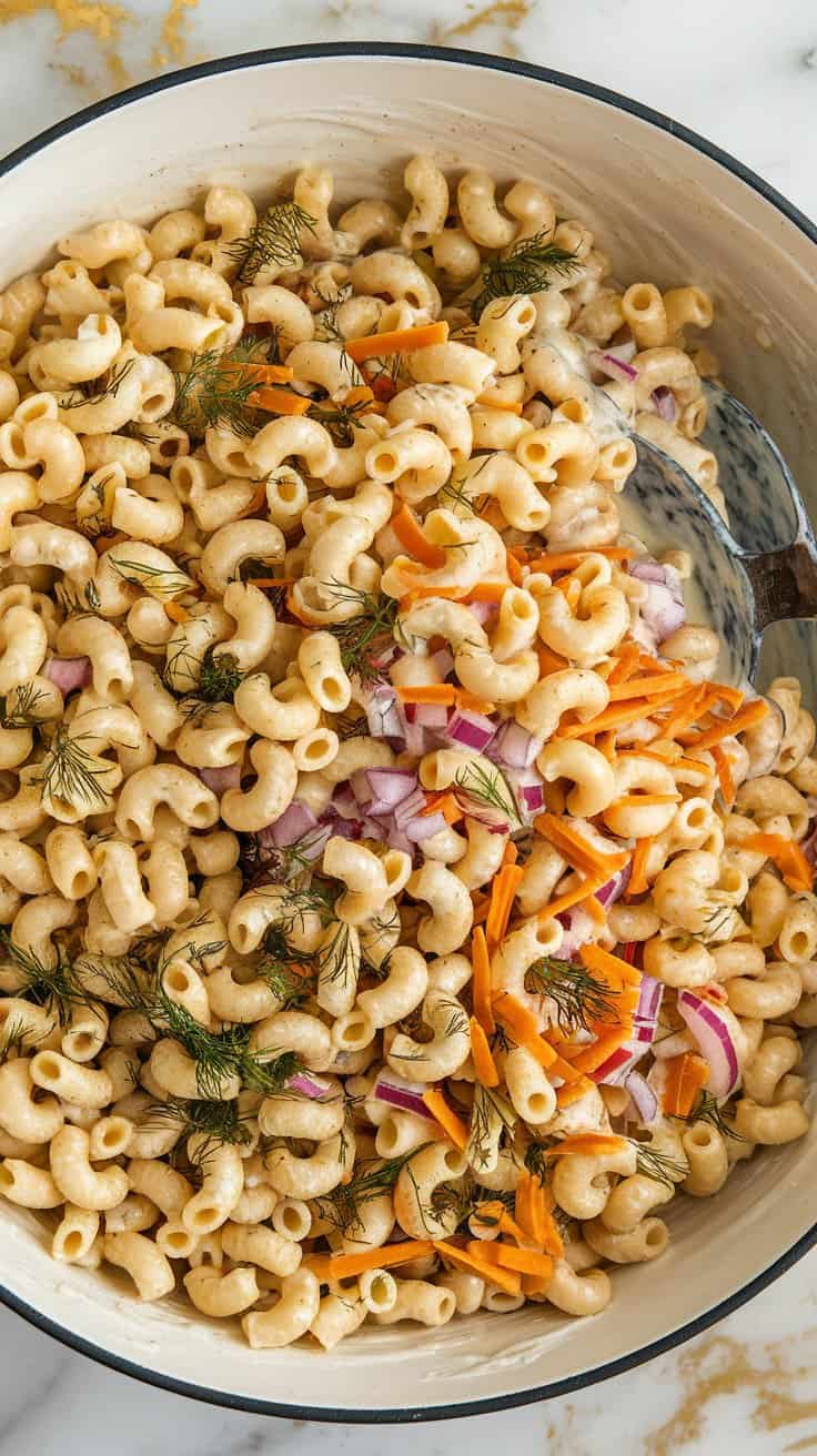 Creamy Dill Pickle Pasta Salad