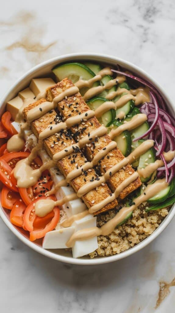 Miso Tahini Tofu Power Bowl