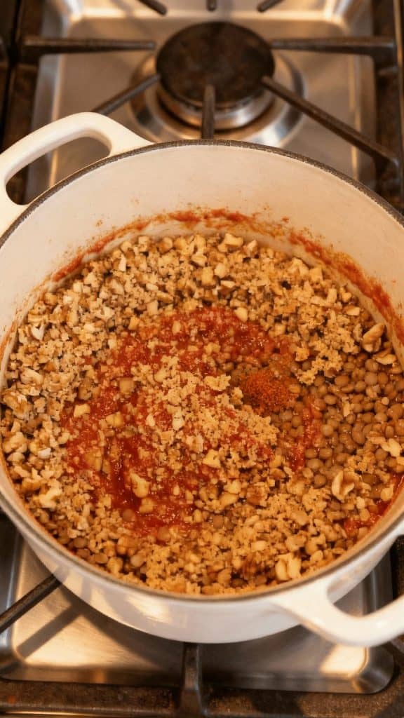 Lentil Walnut Taco Meat Lettuce Wraps