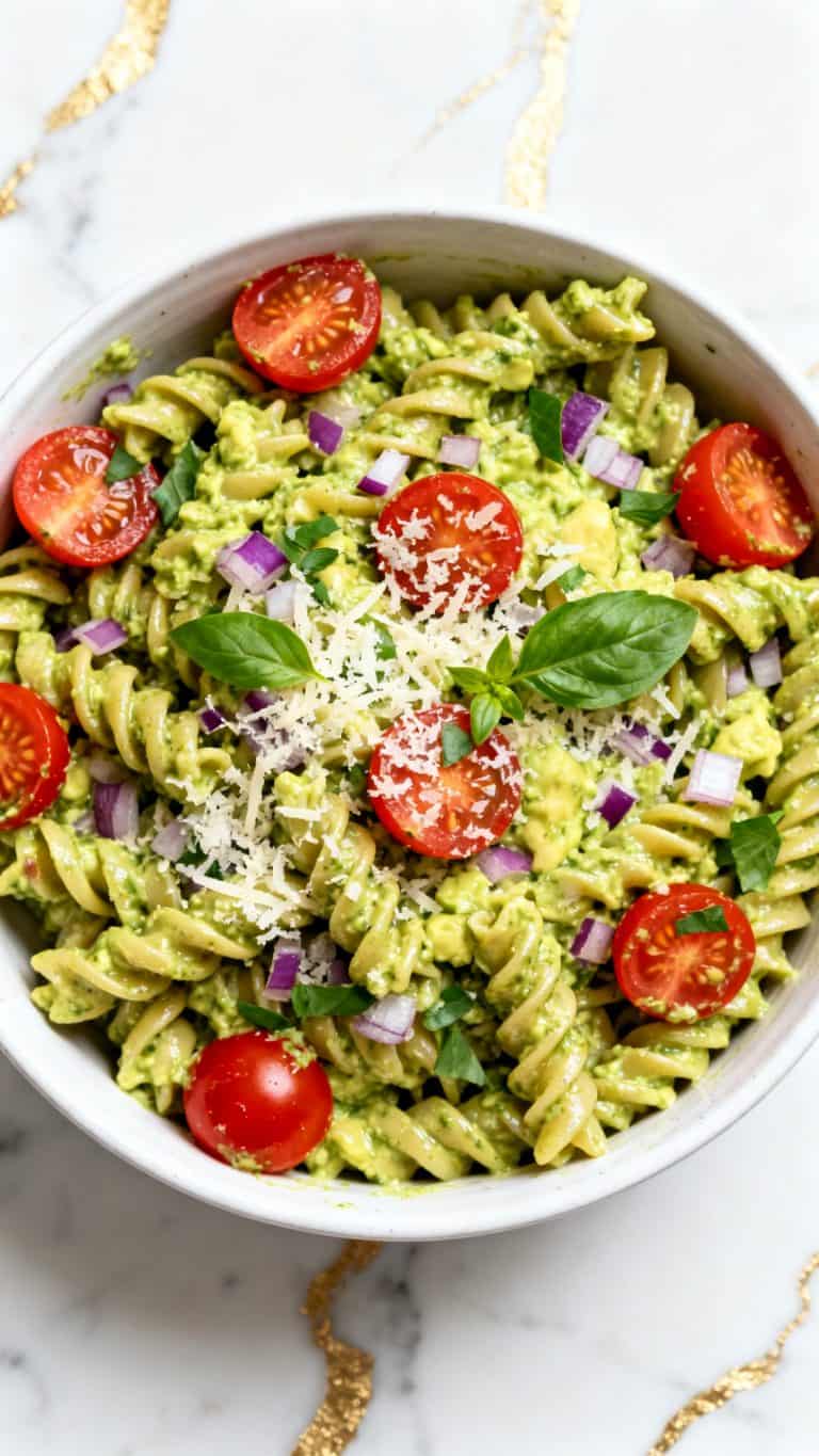 Avocado Pesto Pasta Salad