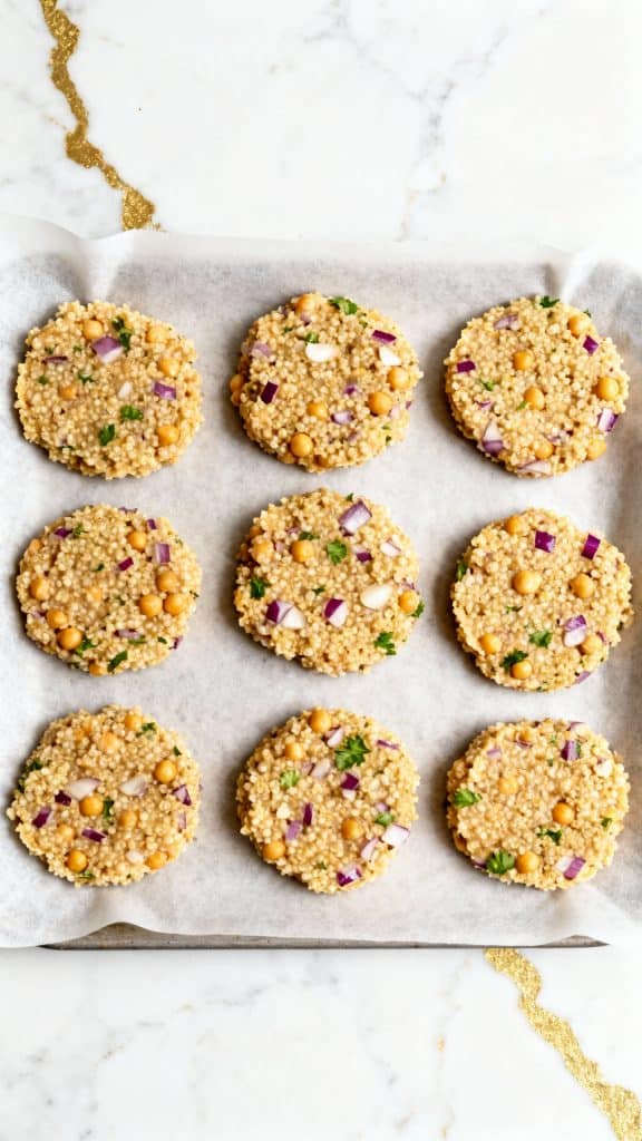 Quinoa Chickpea Patties with Avocado Sauce