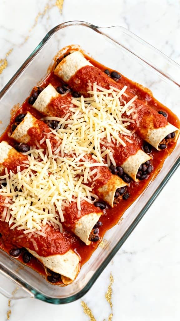 Black Bean Zucchini Enchiladas