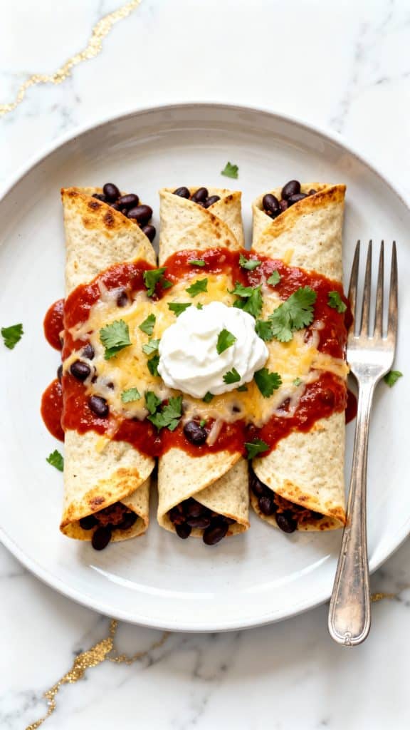 Black Bean Zucchini Enchiladas