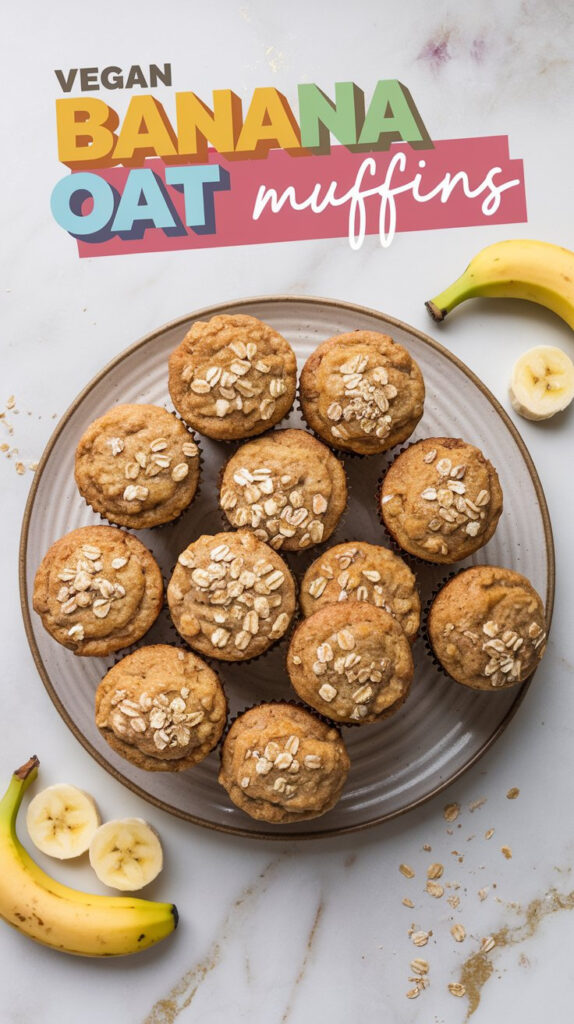 Vegan Banana Oat Muffins