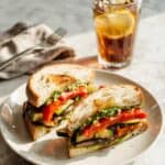 Vegan Pesto & Roasted Veggie Sandwich