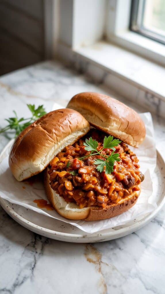 Spicy Lentil Sloppy Joes