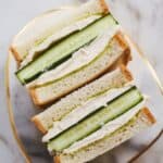 Cucumber and Vegan Cream Cheese Sandwich