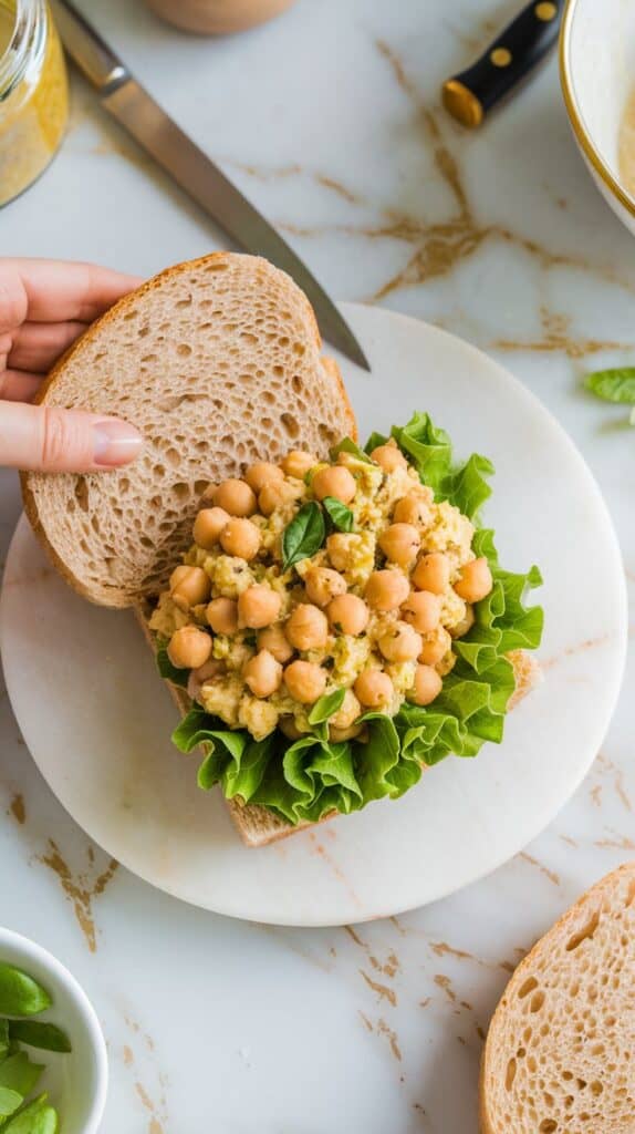 Chickpea Salad Sandwich.