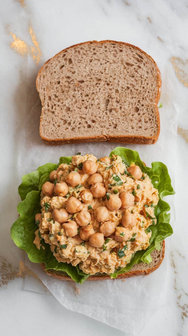 Chickpea Salad Sandwich.