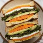 Roasted Sweet Potato and Kale Sandwich
