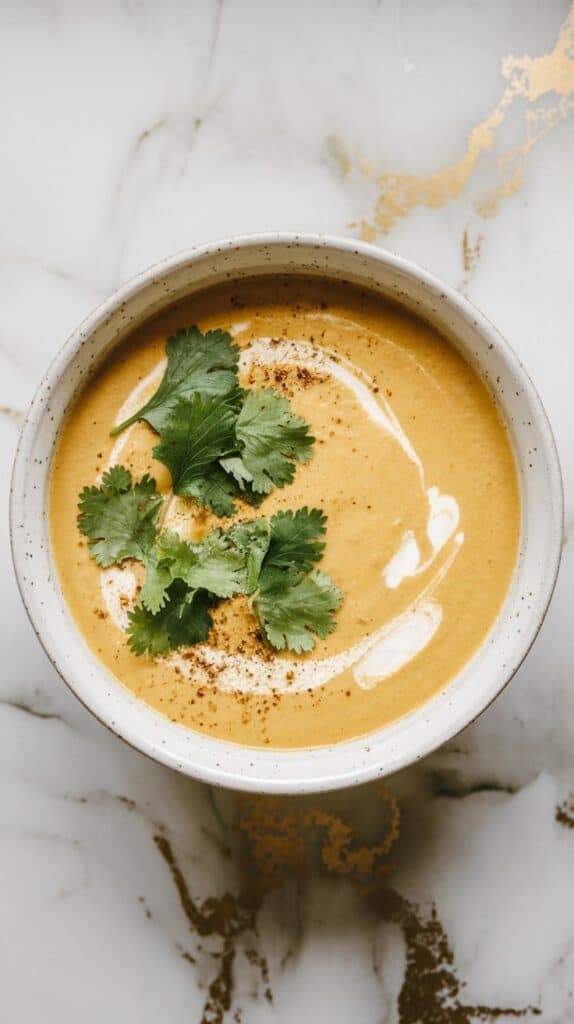 Silken Tofu Sweet Corn & Cilantro Soup