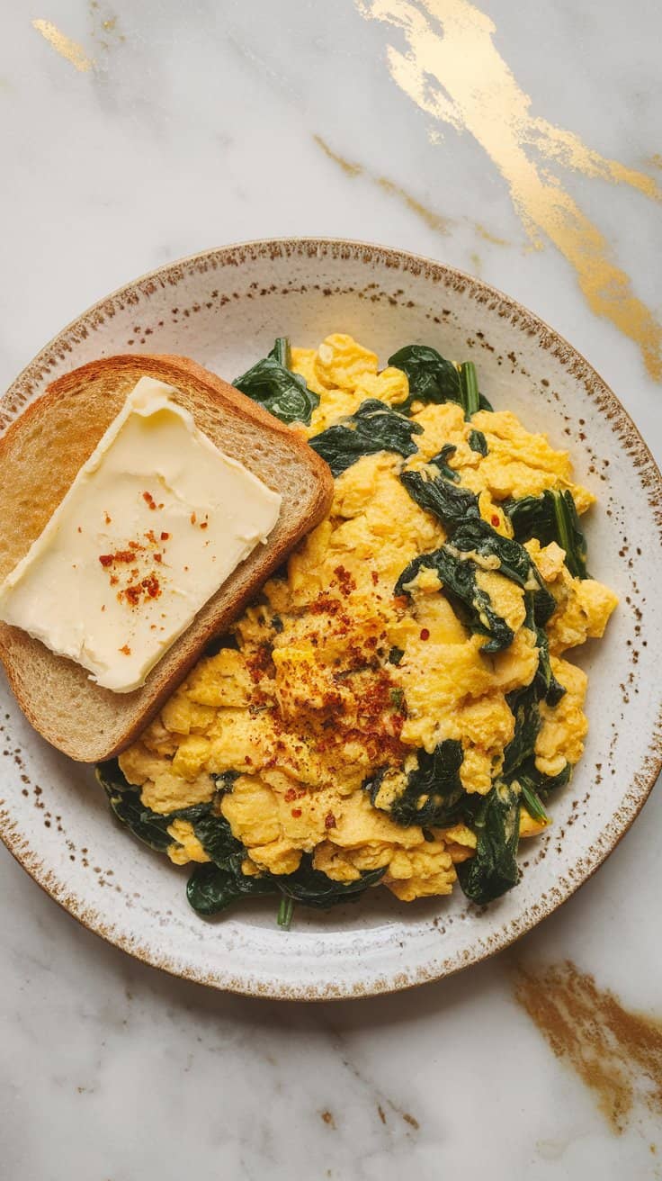 Tofu Scramble with Spinach & Turmeric