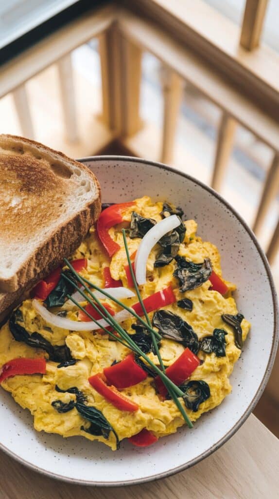 Silken Tofu Scramble with Veggies
