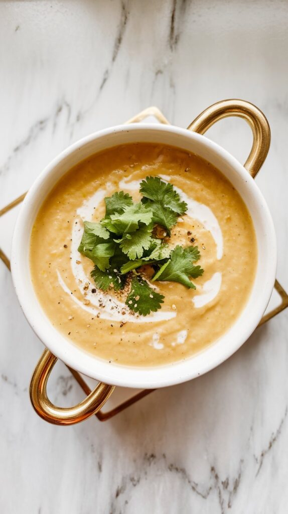 Silken Tofu Sweet Corn & Cilantro Soup