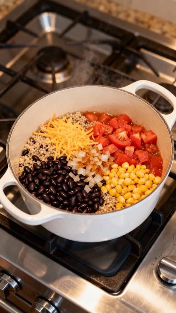 Stuffed Bell Peppers with Quinoa & Black Beans