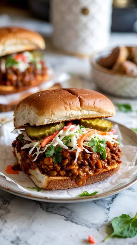 Spicy Lentil Sloppy Joes