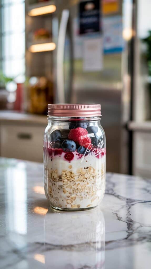 Overnight Oats with Chia and Berries