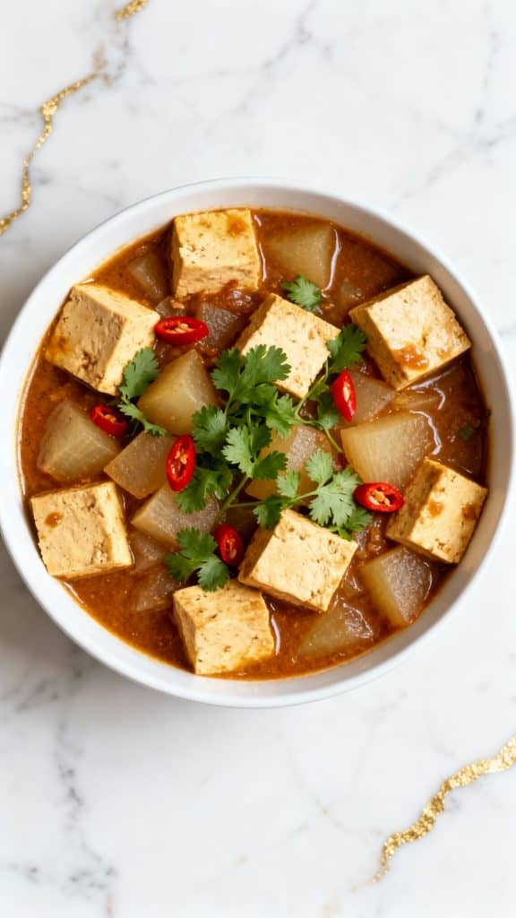 Silken Tofu & Turnip Curry