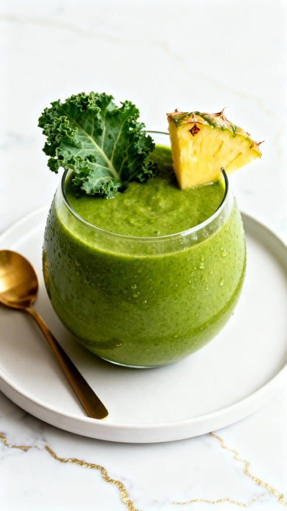 Green Smoothie with Kale & Pineapple