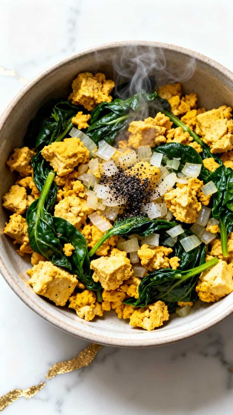 Tofu Scramble with Spinach & Turmeric