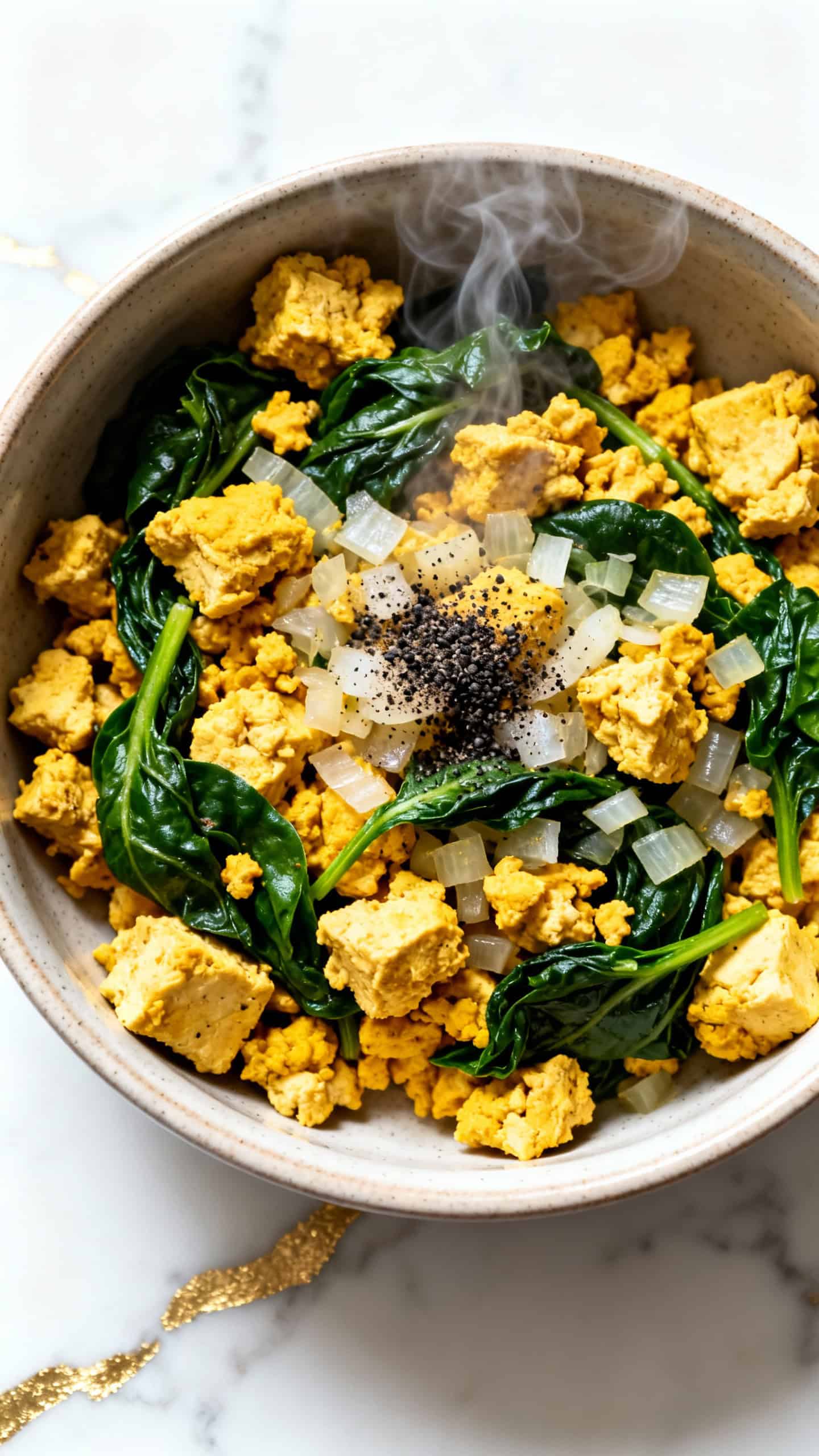 Tofu Scramble with Spinach & Turmeric