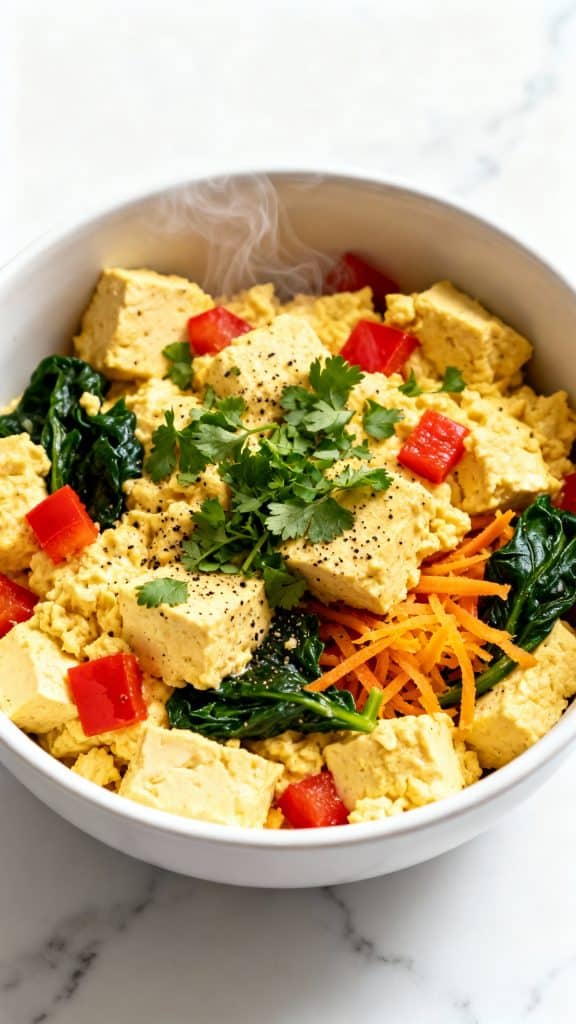 Silken Tofu Scramble with Veggies