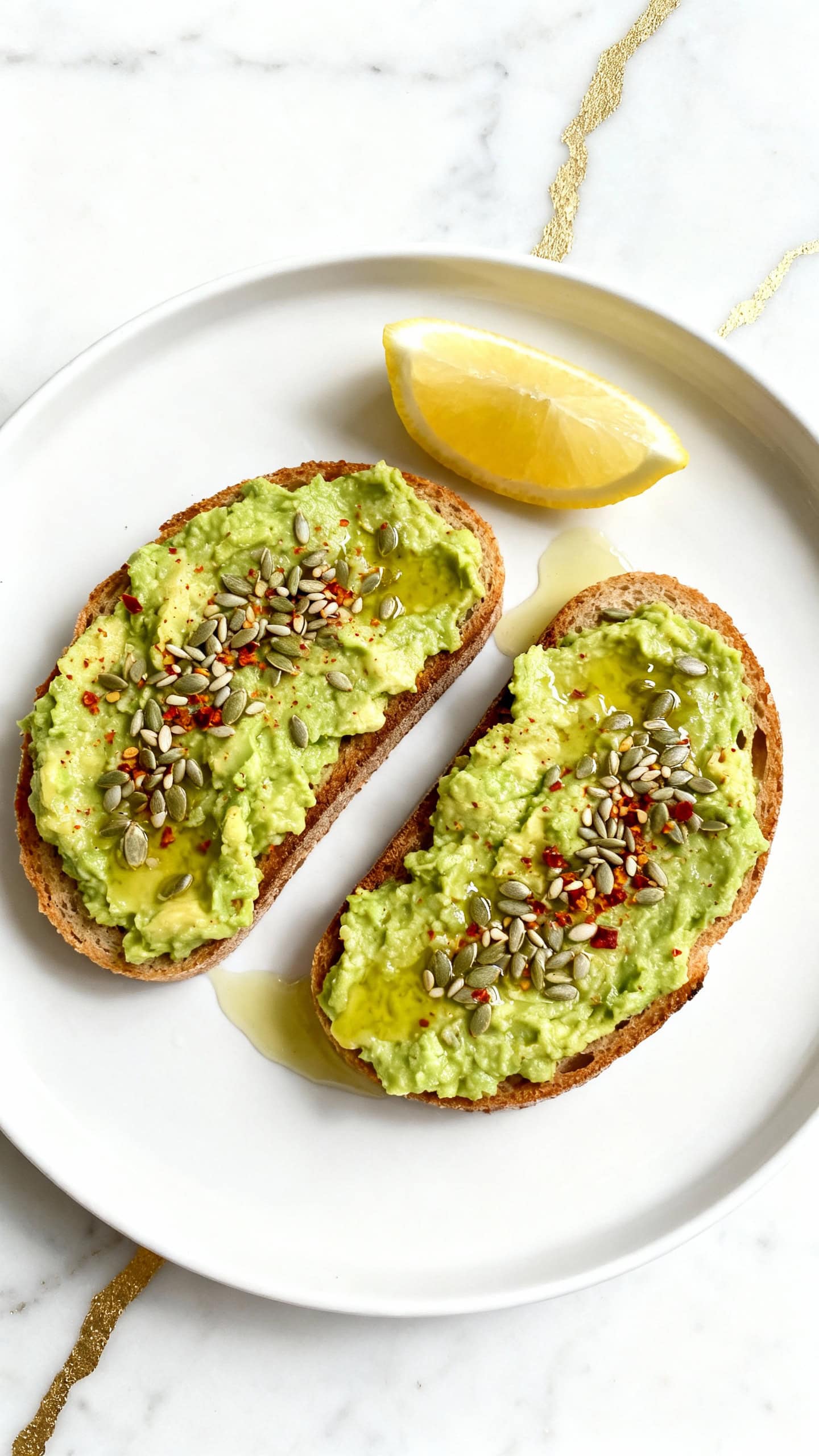 Avocado Toast with Hemp Seeds & Chili Flakes