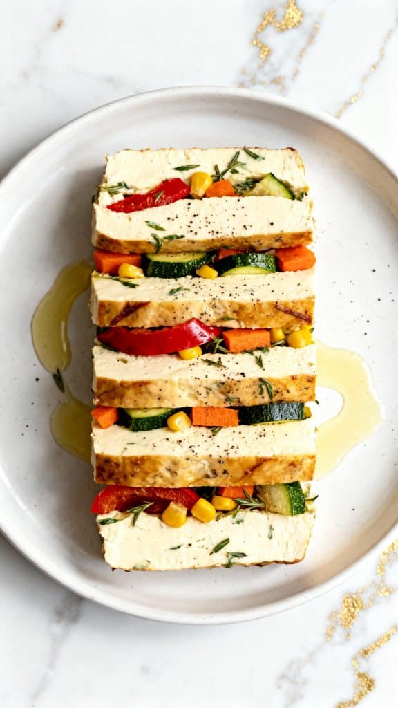 Roasted Vegetable Silken Tofu Terrine