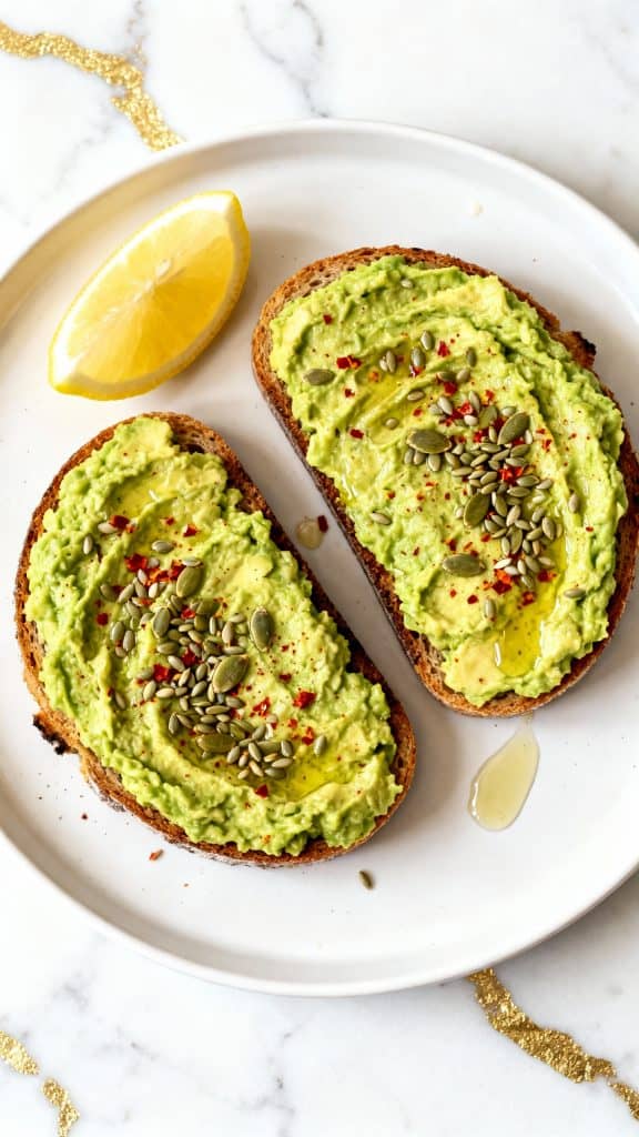 Avocado Toast with Hemp Seeds & Chili Flakes