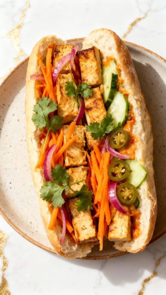 Asian Silken Tofu Banh Mi